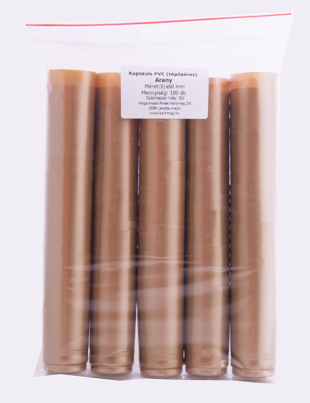 Kapszula PVC 100db/cs arany termék képe