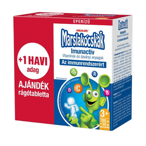 Marslakócskák Imunactiv eper ízű rágótabletta (100x+30x) termék kép