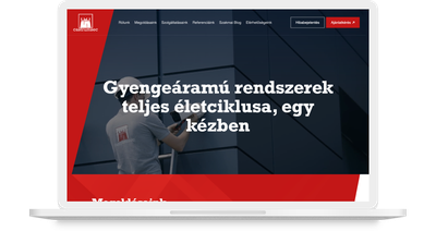 Castrum Sec weboldalának asztali nézete