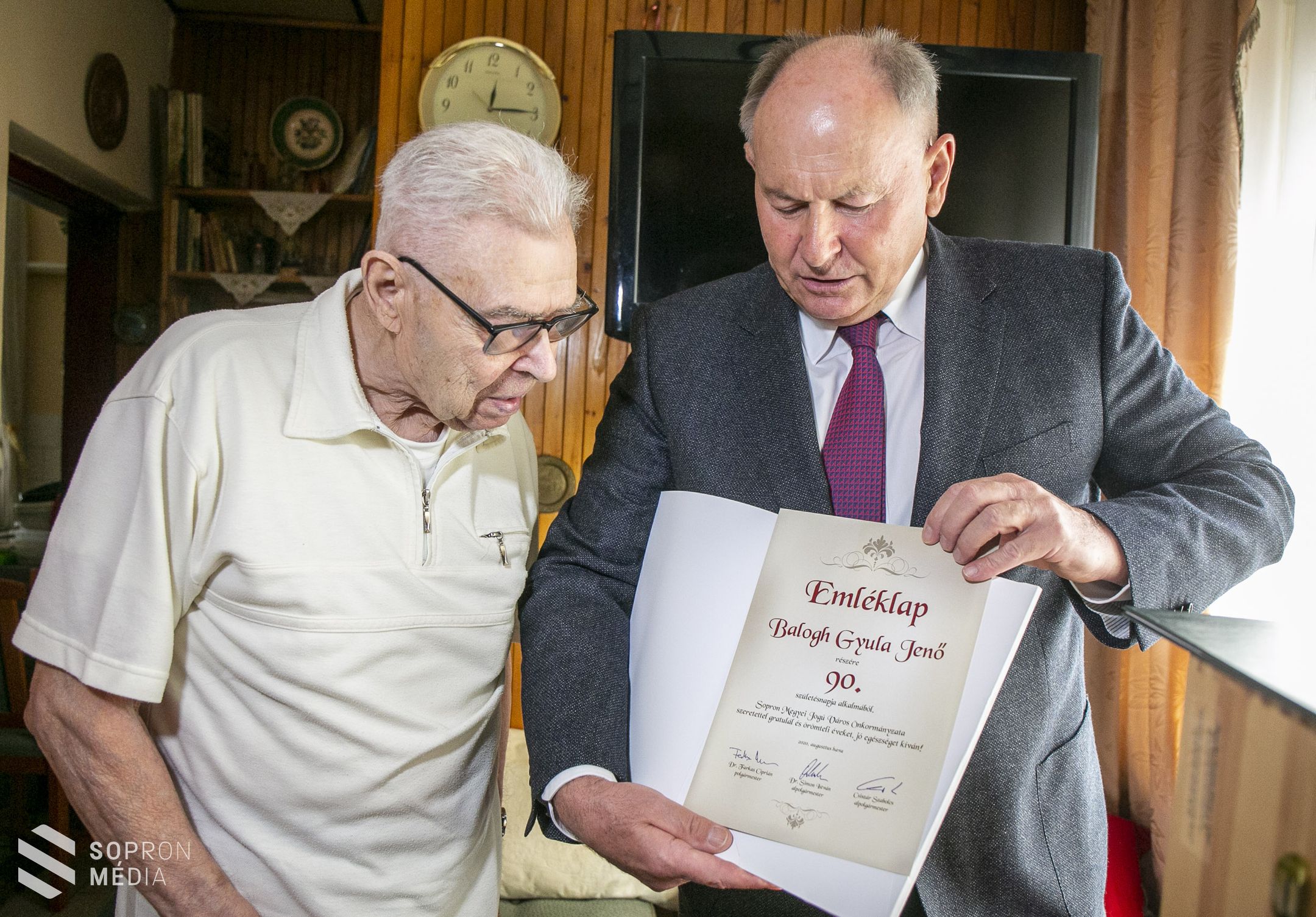 Balogh Gyulát köszöntötték 90. születésnapja alkalmából