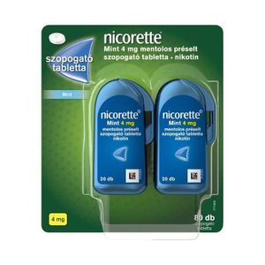 Nicorette Mint 4 mg szopogató tabletta Mentol (80x) termék kép