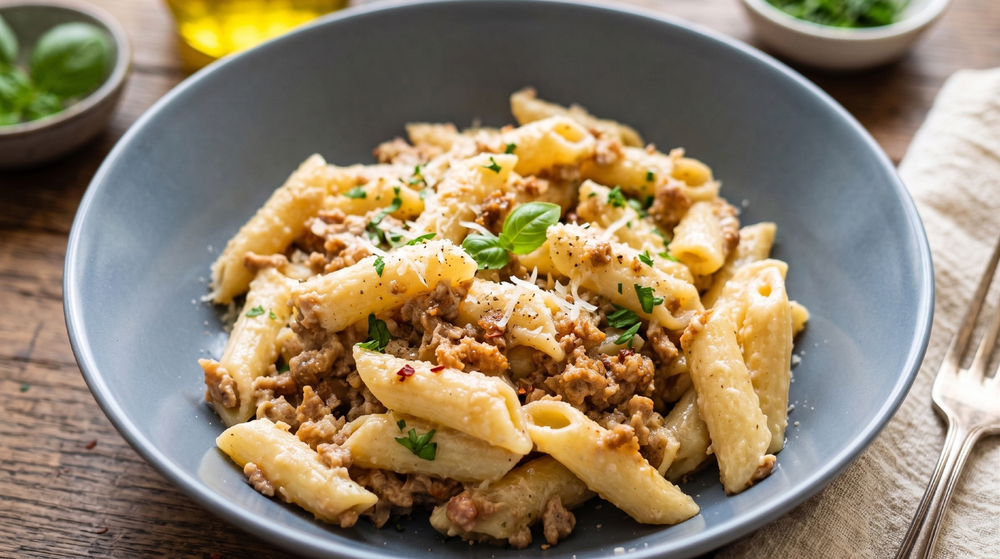 Darált húsos penne
