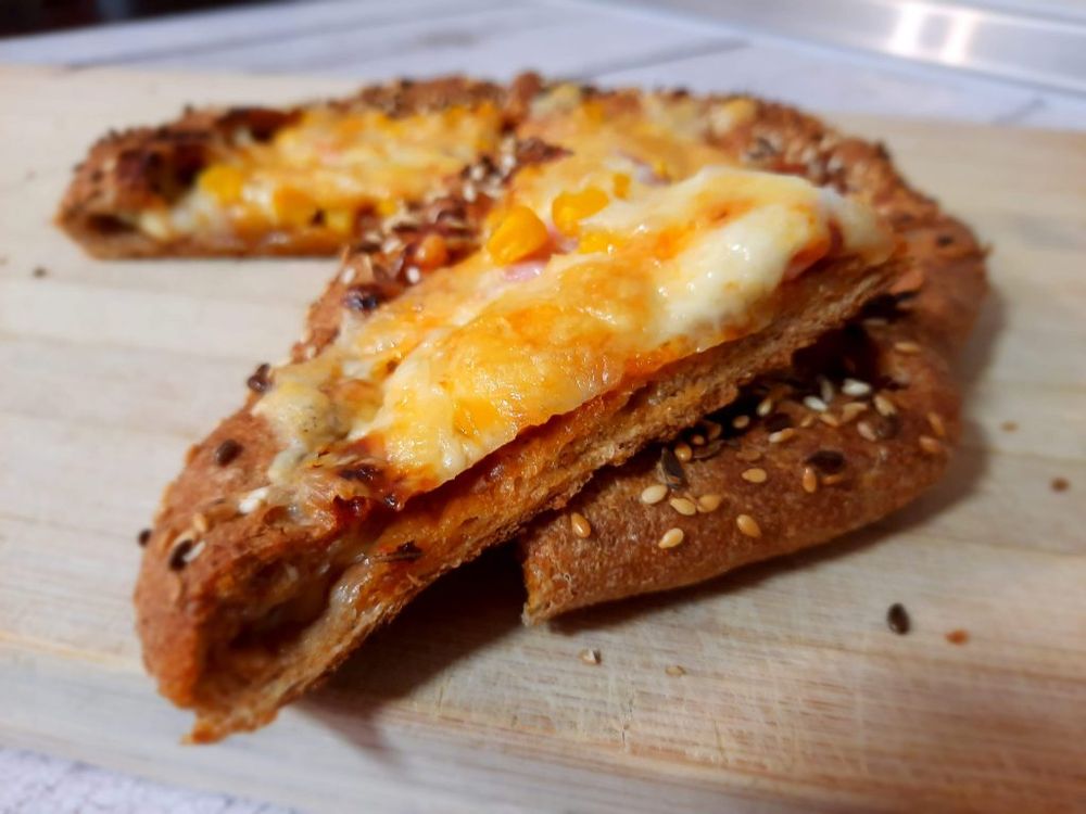 Teljes kiőrlésű pizza