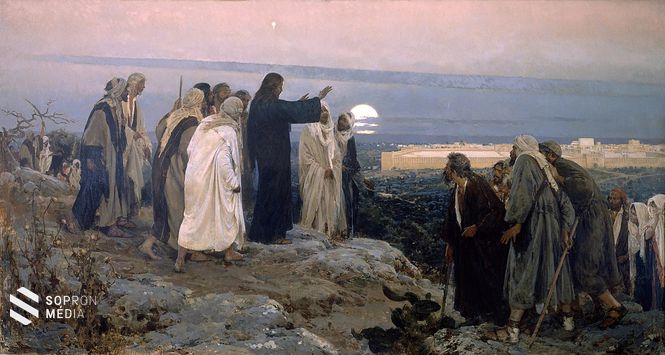Jézus sír Jeruzsálem felett (Enrique Simonet  (1866–1927)) 
