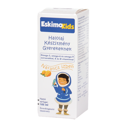 Eskimo Kids étrendkiegészítő olaj narancs (105ml)