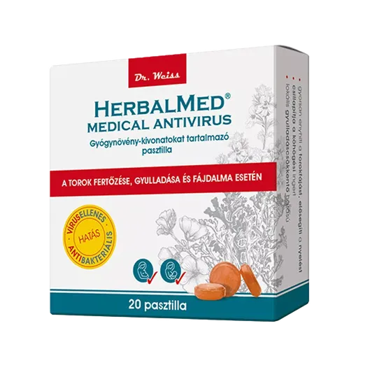 Herbalmed Medical gyógynövény pasztilla (20x)