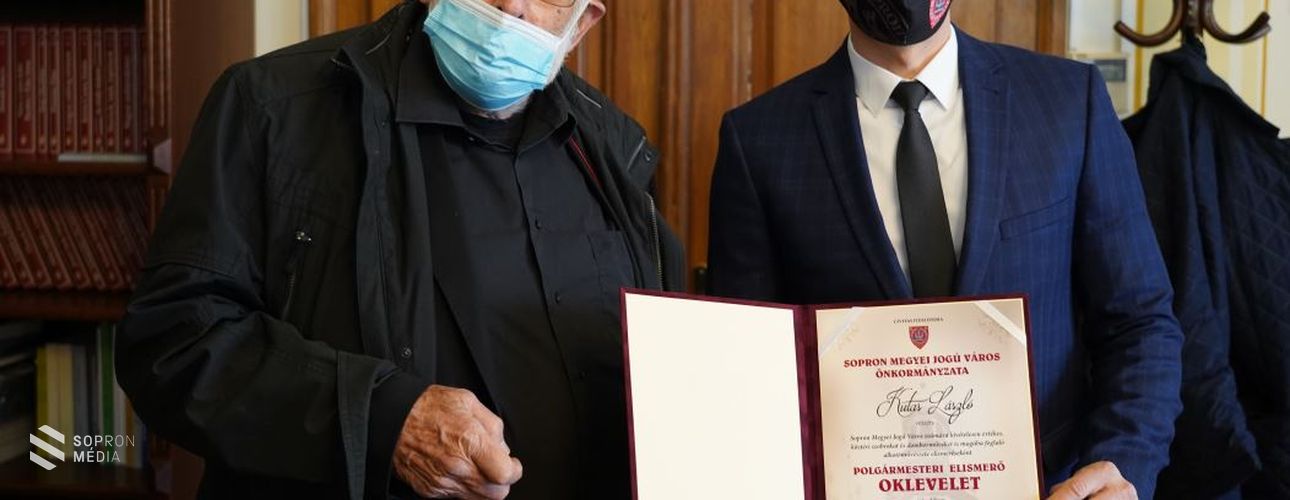 Polgármesteri elismerő oklevélben részesült Kutas László szobrászművész