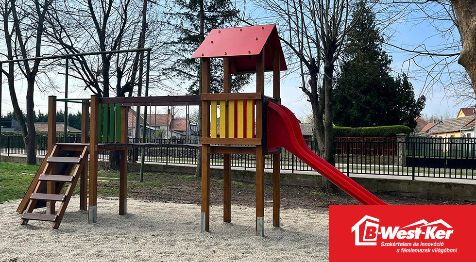 Új játszótér a Rábatamási iskolában, melyhez cégünk is hozzájárult!