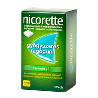 Nicorette Freshmint gum 4 mg gyógyszeres rágógumi (105x)