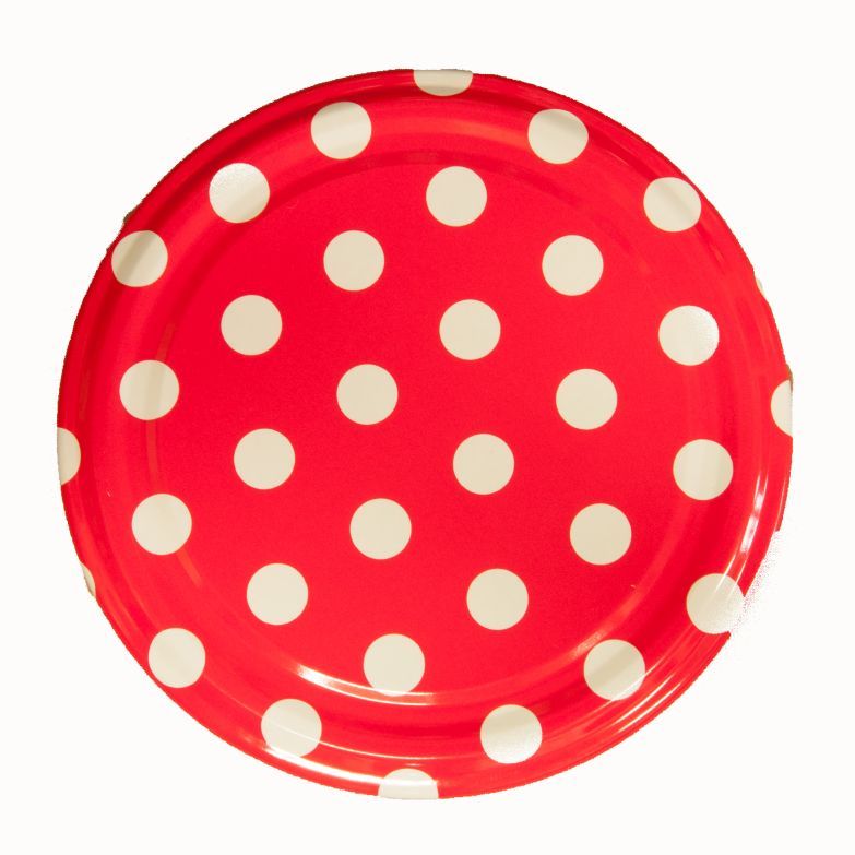 TO 82mm fémtető pirospöttyös retro termék képe